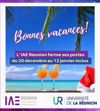 Fermeture de l’IAE Réunion pendant les vacances